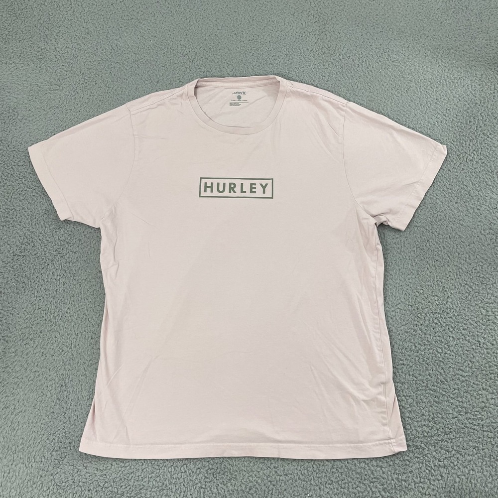Hurley Boxed Tee Men XL Pink Short‎ Sleeve Skate Casual Short Sleeve